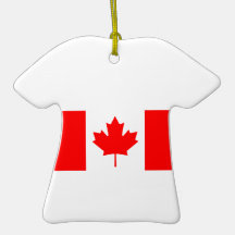 Flagge von Kanada auf Keramik-T-Shirt Verzierung Weihnachtsbaum Ornament