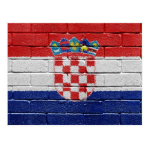 Flagge von Kroatien Postkarte