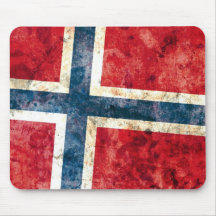 Flagge von Norwegen Mousepads