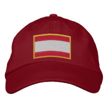 Flagge von Österreich stickte Kappe Besticktes Cap