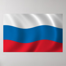 Flagge von Russland Plakat