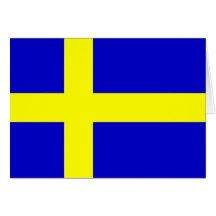 Flagge von Schweden Grußkarte