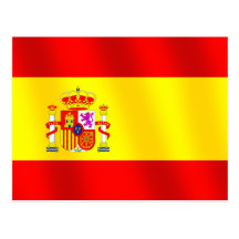 Flagge von Spanien für weltweite spanische Flagge  Postkarte