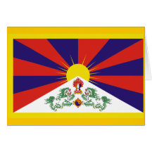 Flagge von Tibet Karte