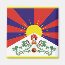 Flagge von Tibet Magnete