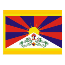 Flagge von Tibet Postkarte