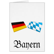 Flaggen-Fliesen Bayern, Deutschland Grußkarten