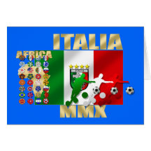Flaggen-Fußballspieler-Grafikgeschenke Italiens MM Karten