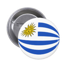 Flaggen-Knopf Uruguays Fisheye Buttons