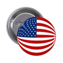 Flaggen-Knopf USA Fisheye Button
