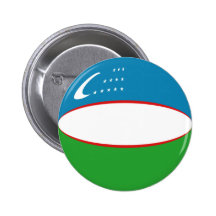Flaggen-Knopf Usbekistans Fisheye Buttons