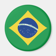 Flaggen-Magnet Brasiliens Fisheye