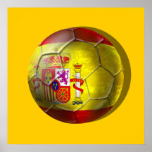 Flaggen-Plattengeschenke des Spanien-Schmutzballs  Plakatdruck