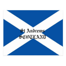 Flaggenpostkarte St Andrews Schottland