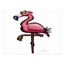 Flamingo Postkarte