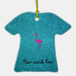 Flamingo-Türkis-Glitter des Glitters rosa Weihnachtsornament