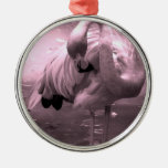Flamingofoto rosa abgetönt, rosa Flamingo! Weihnachtsbaum Ornamente