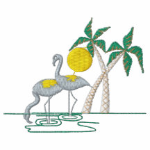 Flamingos stickten Hemd