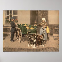 Flämisches Milch-Mädchen Plakatdruck
