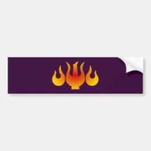 Flammen Dreizack flames trident Autoaufkleber