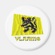 Flandern-Regions-wellenartig bewegende Flagge mit  Magnete