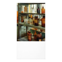Flaschen Chemikalien hoch und kurz Foto Karten