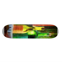 Flaschen Wein nahe Fenster Personalisierte Skateboarddecks