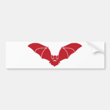 Fledermaus fliegend rot auto aufkleber