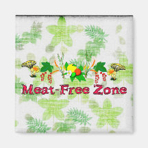 Fleisch-Freie Zone Kühlschrankmagnete