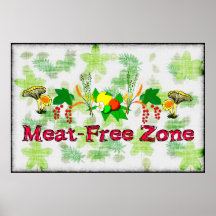 Fleisch-Freie Zone Plakatdruck