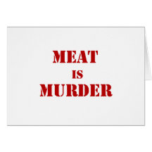 Fleisch ist Mord Grußkarte