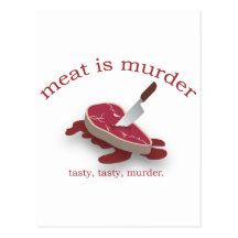 Fleisch ist Mord Postkarte