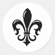 Fleur Di Lis Designs Runde Aufkleber