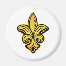 Fleur mittelalterlich - Gold Magnete