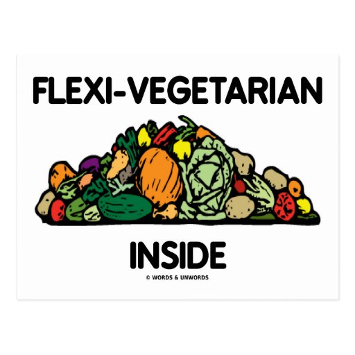 Flexi-Vegetarier Innere (Stapel des Gemüses) Postkarten