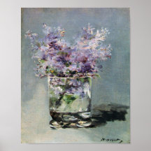 Fliedern in einem Glas durch Manet Druck Plakate