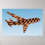 Fliegen-Geist-Flugzeug-optische Täuschung Plakatdruck