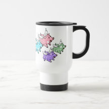 Fliegen-Schwein-Familie Kaffee Tasse