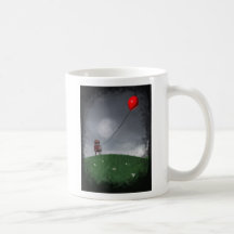 Fliegen Sie Ihren kleinen roten Baloon Becher Teetasse