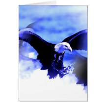 Fliegen-Weißkopfseeadler Grußkarte