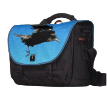 Fliegende schwarze Krähen-Kunst für Birdlovers Notebook Taschen