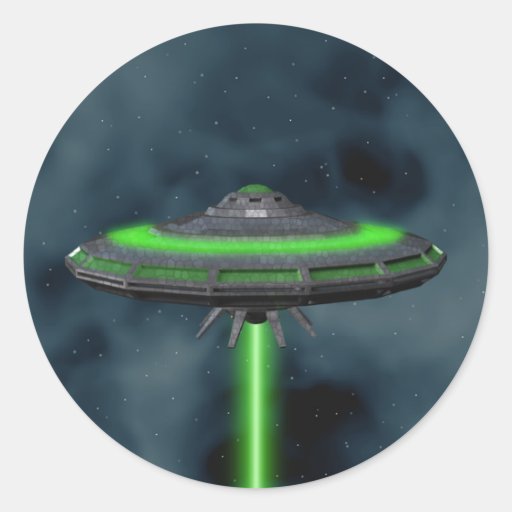 Fliegende Untertasse - Sciencefiction-Aufkleber