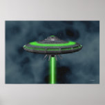 Fliegende Untertasse - Sciencefiction-Plakat