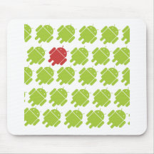 Fliegendes androides Rot Mousepad