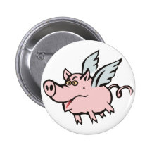 fliegendes Schwein Sau flying pig hog Button