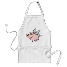 fliegendes Schwein Sau flying pig hog Schürze