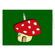 Fliegenpilz Haus toadstool house Karte