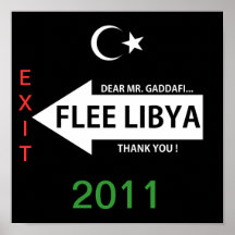 FLIEHEN SIE LIBYEN POSTER