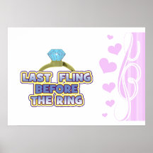 Fling vor Ringbraut bachelorette Hochzeits-Party Posterdrucke