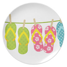 Flipflop-Wäscheleine Flacher Teller
